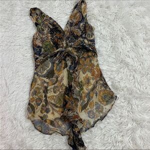 NU silk sleeveless top small
